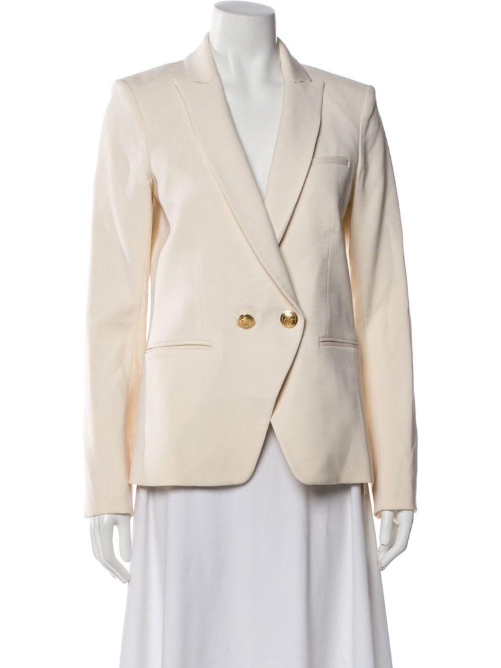 Veronica Beard Cream/White Blazer with Gold Buttons